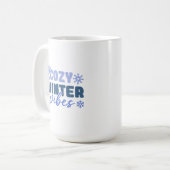 Cosy Winter Vibes - Snowflake Typografie Kaffeetasse (Vorderseite Links)