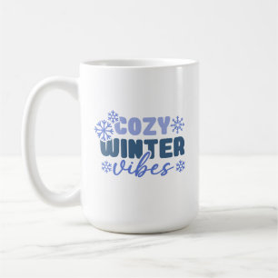 Cosy Winter Vibes - Snowflake Typografie Kaffeetasse