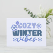 Cosy Winter Vibes - Snowflake Typografie Karte (Stehend Vorderseite)