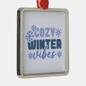Cosy Winter Vibes - Snowflake Typografie Ornament Aus Metall (Rechts)