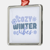 Cosy Winter Vibes - Snowflake Typografie Ornament Aus Metall (Links)
