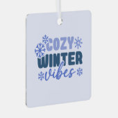 Cosy Winter Vibes - Snowflake Typografie Ornament Aus Metall (Vorderseite Rechts)