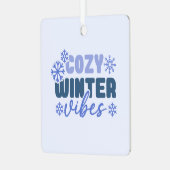 Cosy Winter Vibes - Snowflake Typografie Ornament Aus Metall (Vorderseite links)