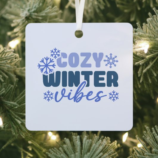 Cosy Winter Vibes - Snowflake Typografie Ornament Aus Metall (InSitu)