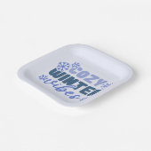 Cosy Winter Vibes - Snowflake Typografie Pappteller (Gewinkelt)