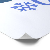 Cosy Winter Vibes - Snowflake Typografie Poster (Ecke)