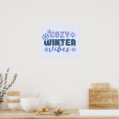 Cosy Winter Vibes - Snowflake Typografie Poster (Küche)