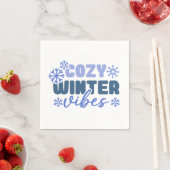 Cosy Winter Vibes - Snowflake Typografie Serviette (Beispiel)