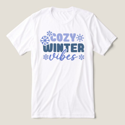 Cosy Winter Vibes - Snowflake Typografie Tri-Blend Shirt (Design Vorderseite)
