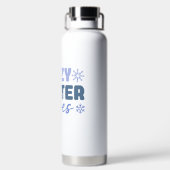 Cosy Winter Vibes - Snowflake Typografie Trinkflasche (Rückseite)