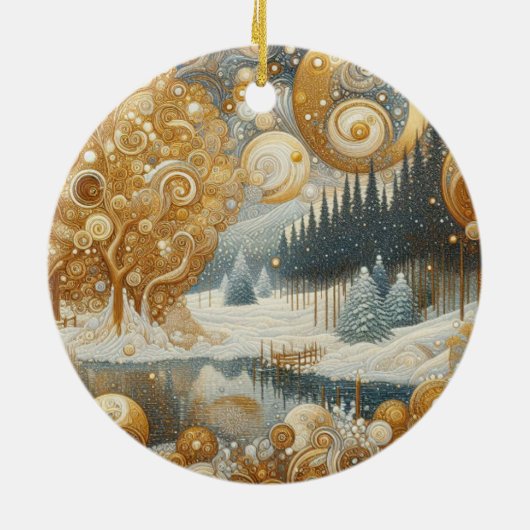 "Cosy Winter wohnode" Keramik Ornament (Hinten)
