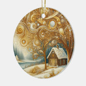 "Cosy Winter wohnode" Keramik Ornament (Links)