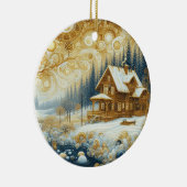 "Cosy Winter wohnode" Keramik Ornament (Rechts)