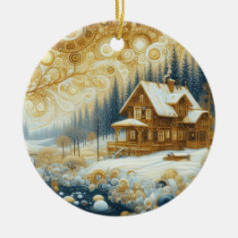 "Cosy Winter wohnode" Keramik Ornament