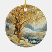 "Cosy Winter wohnode" Keramik Ornament (Hinten)