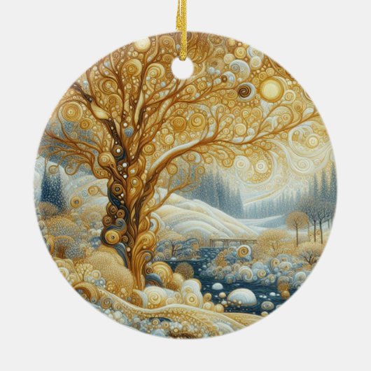 "Cosy Winter wohnode" Keramik Ornament (Hinten)