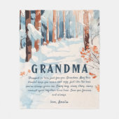 Cosy Winter Wonderland Grandma Fleecedecke (Vorderseite)