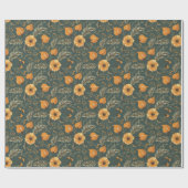 Cosy Woodland Floral Botanic Geschenkpapier (Flach)