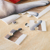 Cosy Yellow Labrador Retriever Dog Weihnachten Puzzle (Seite)