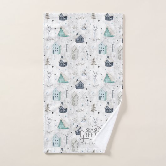 Cosy Zuhause Christmas Aquamarin ID985 Badhandtuch Set (Handtuch)