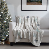 Cosy Zuhause Christmas Aquamarin ID985 Fleecedecke