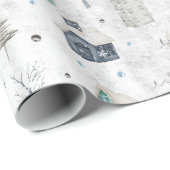 Cosy Zuhause Christmas Aquamarin ID985 Geschenkpapier (Rolleneckpunkt)