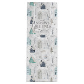 Cosy Zuhause Christmas Aquamarin ID985 Geschenktüte Für Weinflaschen (Vorderseite)