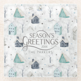 Cosy Zuhause Christmas Aquamarin ID985 Glasuntersetzer