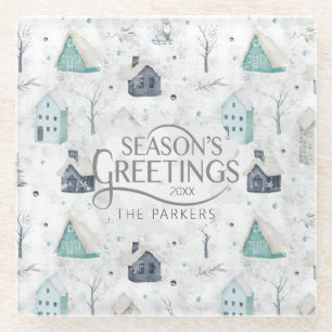 Cosy Zuhause Christmas Aquamarin ID985 Glasuntersetzer