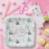 Cosy Zuhause Christmas Aquamarin ID985 Pappteller (Party)