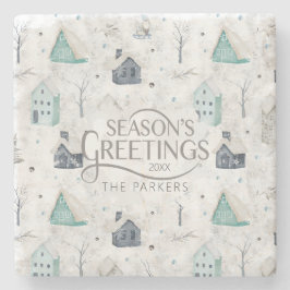 Cosy Zuhause Christmas Aquamarin ID985 Steinuntersetzer