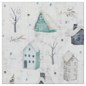 Cosy Zuhause Christmas Aquamarin ID985 Stoff (Nahaufnahme)
