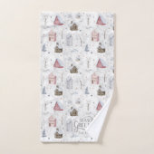 Cosy Zuhause Christmas Pink ID985 Badhandtuch Set (Handtuch)