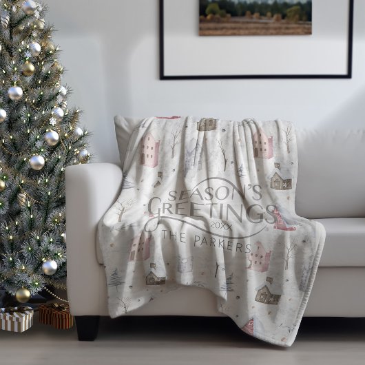 Cosy Zuhause Christmas Pink ID985 Fleecedecke