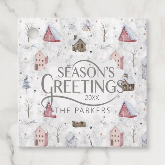 Cosy Zuhause Christmas Pink ID985 Geschenkanhänger (Vorderseite)