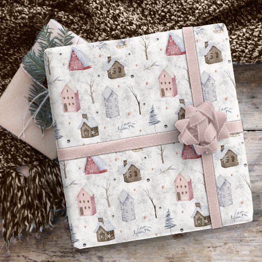 Cosy Zuhause Christmas Pink ID985 Geschenkpapier