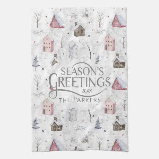 Cosy Zuhause Christmas Pink ID985 Geschirrtuch (Vertikal)