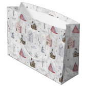 Cosy Zuhause Christmas Pink ID985 Große Geschenktüte (Rückseite Schrägansicht)