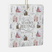 Cosy Zuhause Christmas Pink ID985 Keramikornament (Rechts)