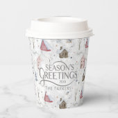 Cosy Zuhause Christmas Pink ID985 Pappbecher (Rückseite)