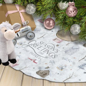 Cosy Zuhause Christmas Pink ID985 Polyester Weihnachtsbaumdecke