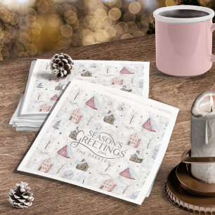 Cosy Zuhause Christmas Pink ID985 Serviette