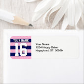 Cot Candy Pink Navy Blue Team Jersey Preppy Strip (Insitu)