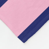 Cot Candy Pink Navy Blue Team Jersey Preppy Strip Fleecedecke (Ecke)