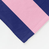 Cot Candy Pink Navy Blue Team Jersey Preppy Strip Fleecedecke (Ecke)