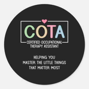 Cota Appreciation Certified Occupational Therapy I Runder Aufkleber