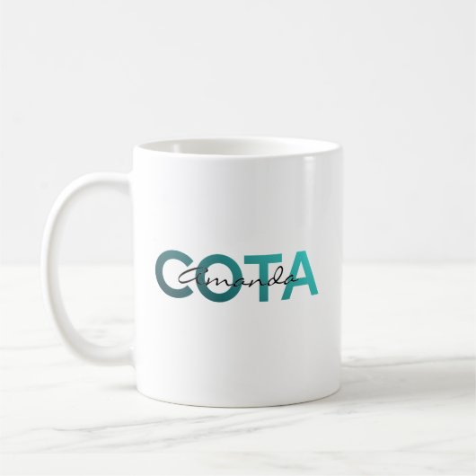 COTA Personalized Name Kaffeetasse (Links)