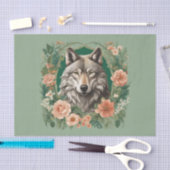 Cotagecore Wolf Decoupage Seidenpapier (Handwerk)