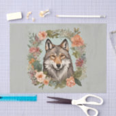 Cotagecore Wolf Decoupage Seidenpapier (Handwerk)