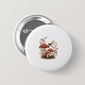Cotattcore Aesthetic Dragonfly Mushroom Witchy Fl Button (Vorne & Hinten)